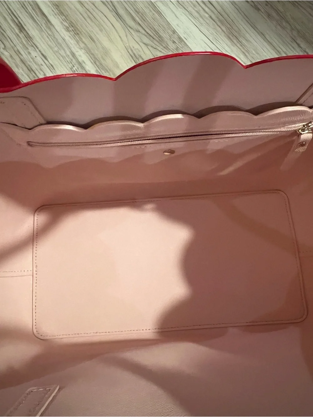 kate spade Carrigan Cherry Red Scallop-Edge Tote - Lily Ave